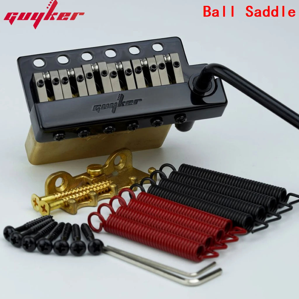 Guyker Guitar Tremolo Bridge String Spacing 10.5MM Guitar Bridge With Brass Saddle Brass Block