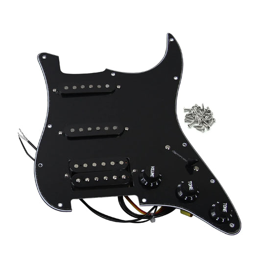 Fleor Alnico 5 Prewired SSH Pickguard for ST‑Style Electric Guitar