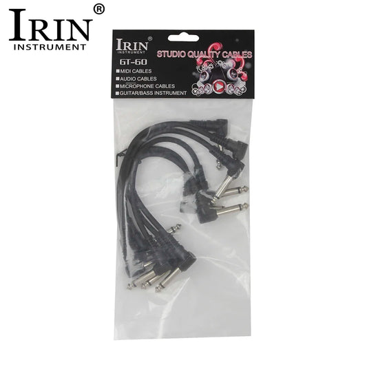 IRIN 6 Pcs Guitar Effects Cables 6.5mm Jack Audio Cable