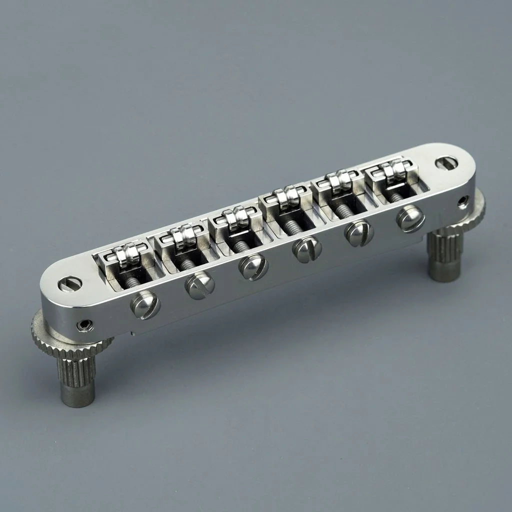 Guyker Titanium Alloy Guitar Stop Bar Tailpiece with Anchors+Tune-O-Matic Roller Saddle Guitar Bridge for LP SG Guitars