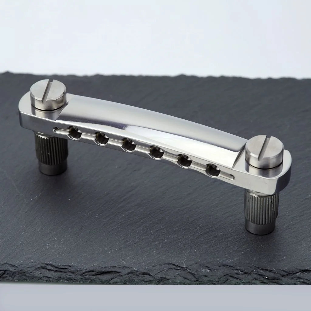 Guyker Titanium Alloy Guitar Stop Bar Tailpiece with Anchors+Tune-O-Matic Roller Saddle Guitar Bridge for LP SG Guitars