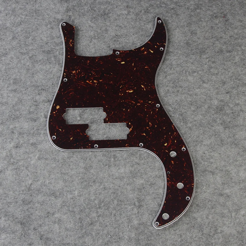 FLEOR Single PB Bass Pickguard 13-Hole Scratch Plate with Screws for 4-String Bass Parts Available in 15 Colors