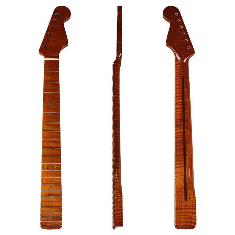 ST 6-String 22-Fret Tiger Pattern Baked Maple Neck – 5.6 cm Wide