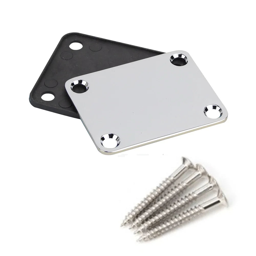 FLEOR TL Electric Guitar Neck Plate Strength Connecting Board Joint Plate Chrome