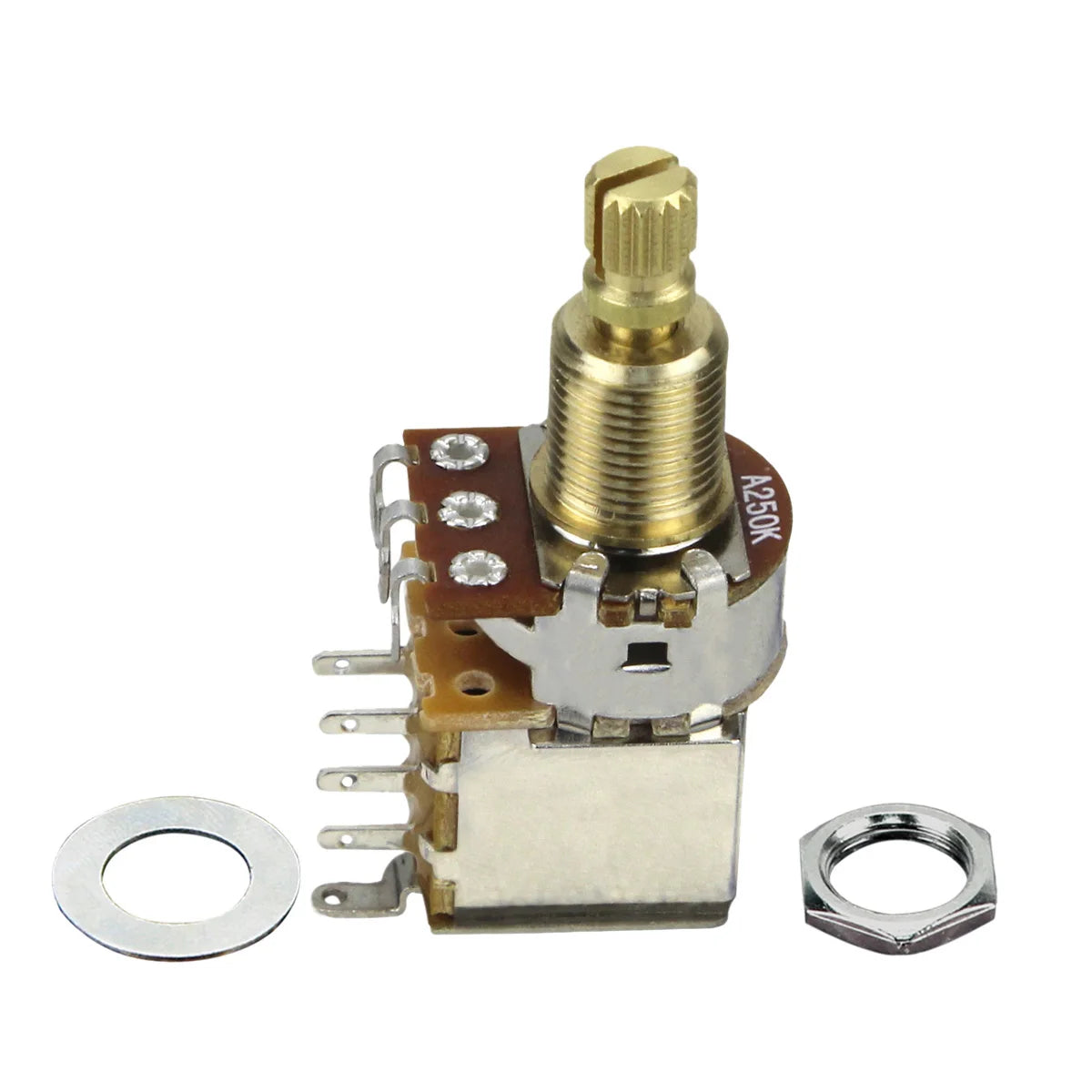 FLEOR Push Push Guitar Potentiometer A250K / B250K / A500K / B500K Copper Long Split Shaft No Pull Neede