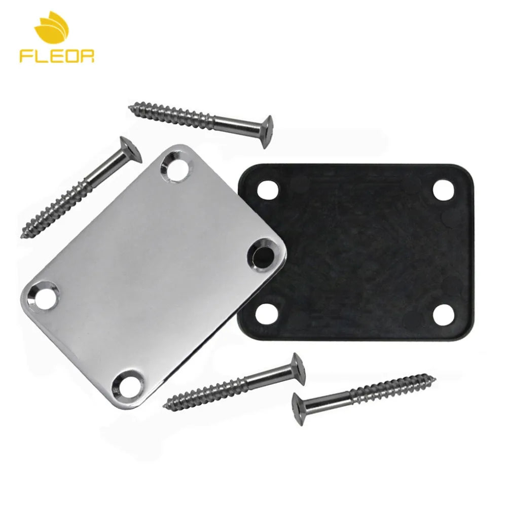 FLEOR TL Electric Guitar Neck Plate Strength Connecting Board Joint Plate Chrome