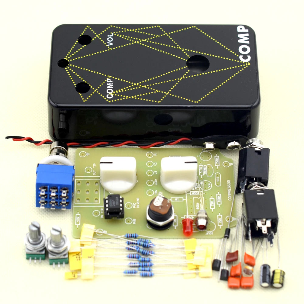 LANDTONE DIY Compressor Guitar Pedal Kit – 1590B Aluminum Enclosure