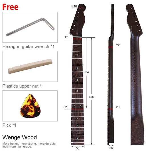 Electric Guitar TL Neck Wenge Wood Neck 22 Frets 6 String Guitar