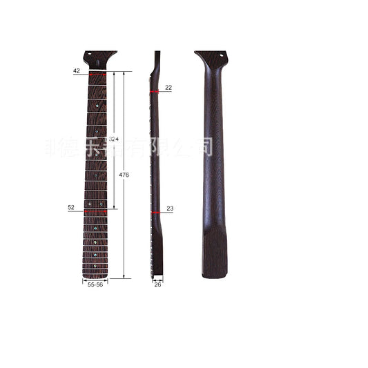 6-String 22-Fret Flamed Maple ST Style Neck – Matte Finish