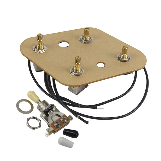 New 2T2V Guitar Wiring Harness Upgrade with Coil Split Kit Push-Push Pots 500k and 3-Way Switch for LP Guitar