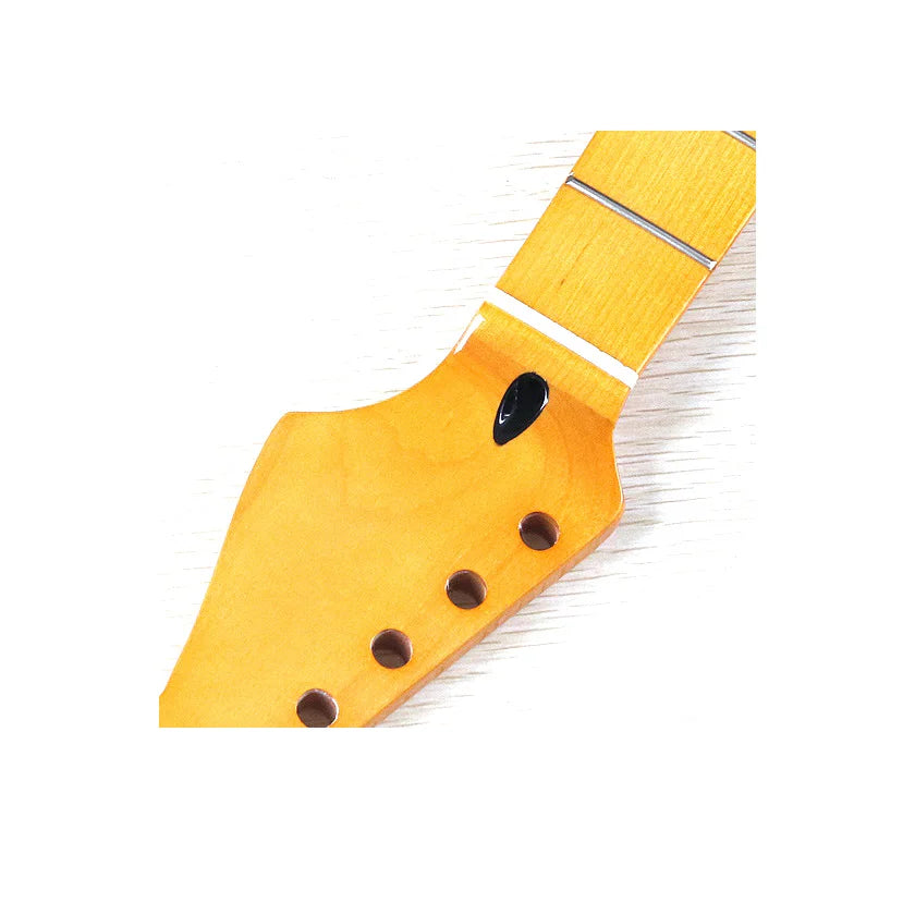 ST 6-String 22-Fret Tiger Pattern Neck – Yellow Plus Maple, Bright Finish