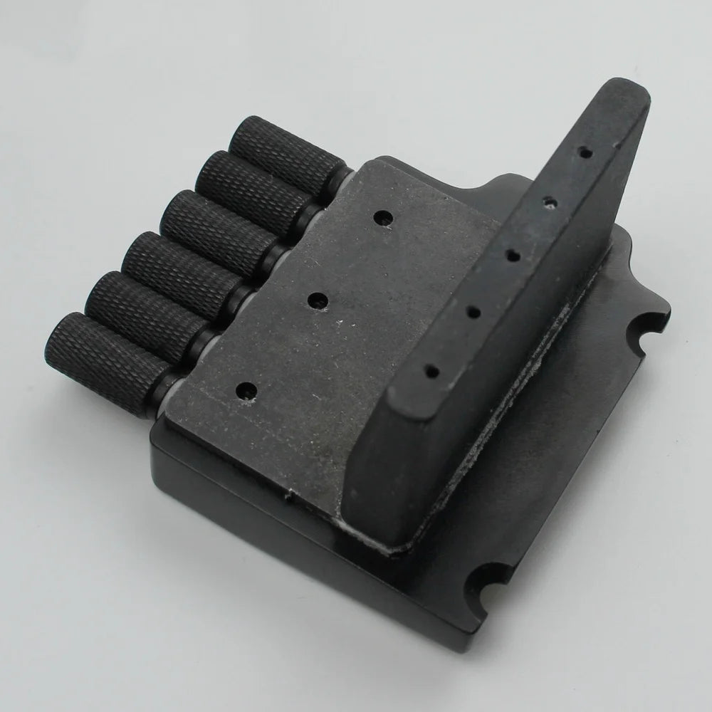 GUYKER 6 String Bridge Tailpiece for Headless Tremolo System Black
