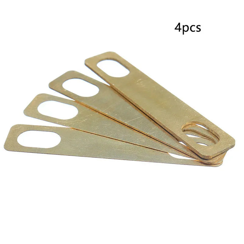 4-Piece Set Pure Copper Neck Mount Height Adjustment Shims with 0.1 mm Brass Shim – Neck Shim Set