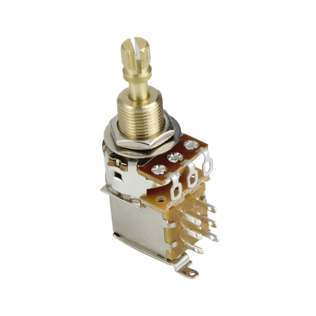 FLEOR Push Push Guitar Potentiometer A250K / B250K / A500K / B500K Copper Long Split Shaft No Pull Neede