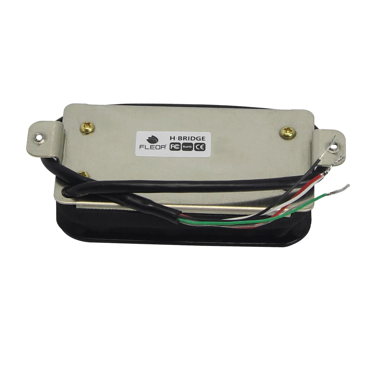 FLEOR Black Hot Dual Rails Humbucker Pickup for Electric Guitar Bridge High Output Ceramic Magnet