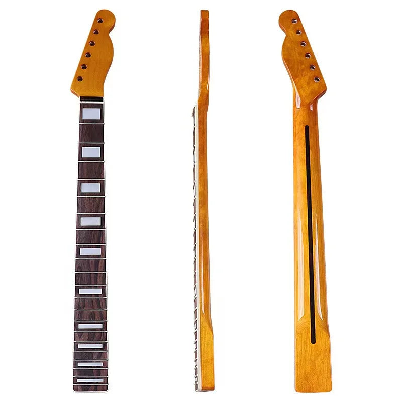 TL6 string 21 fret yellow matte with maple rosewood square fretboard guitar neck