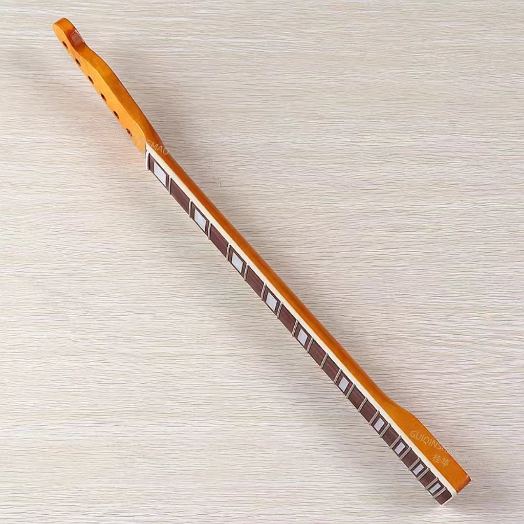 TL Neck Maple Wood Edging, Yellow Glossy Neck, 6 Strings, 21 Pieces