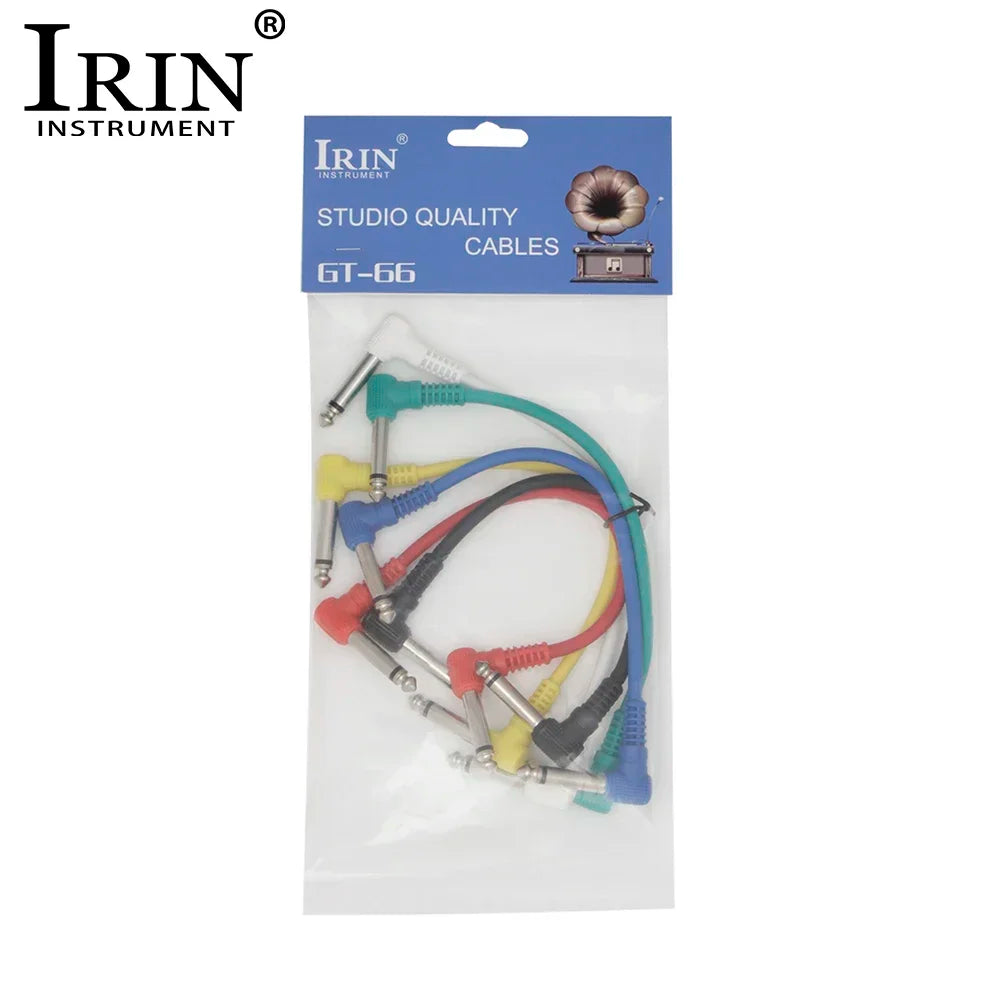 IRIN 6 Pcs Guitar Effects Cables 6.5mm Jack Audio Cable