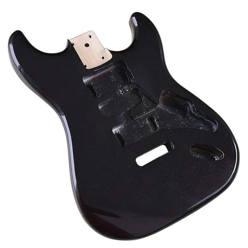 Metal Black ST Style Electric Guitar Body with Single Coil Pickup