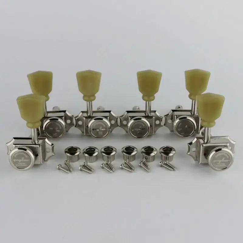 1 Set GUYKER 3R3L Vintage Deluxe Elektrische Gitaar Machine Heads Tuners Nikkel Stemsleutels