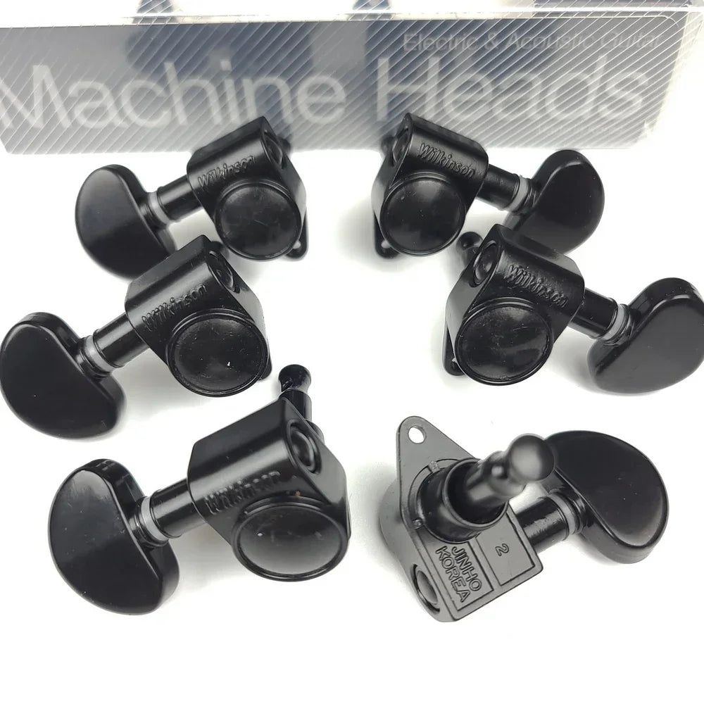 Wilkinson WJ303 3+3 Guitar Tuners 19:1 – Chrome/Black/Gold for LP/SG