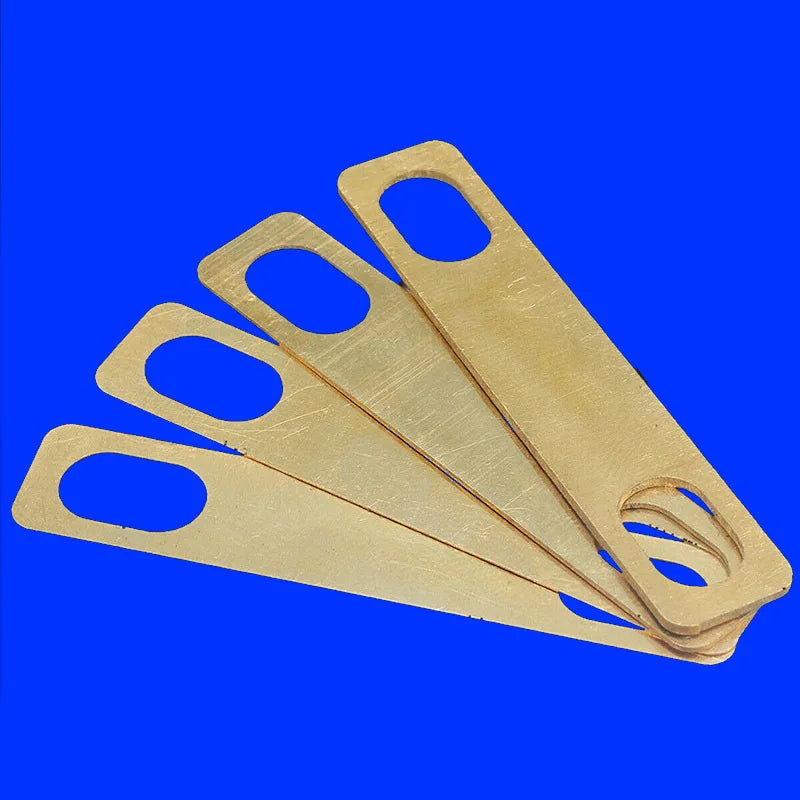 4-Piece Set Pure Copper Neck Mount Height Adjustment Shims with 0.1 mm Brass Shim – Neck Shim Set