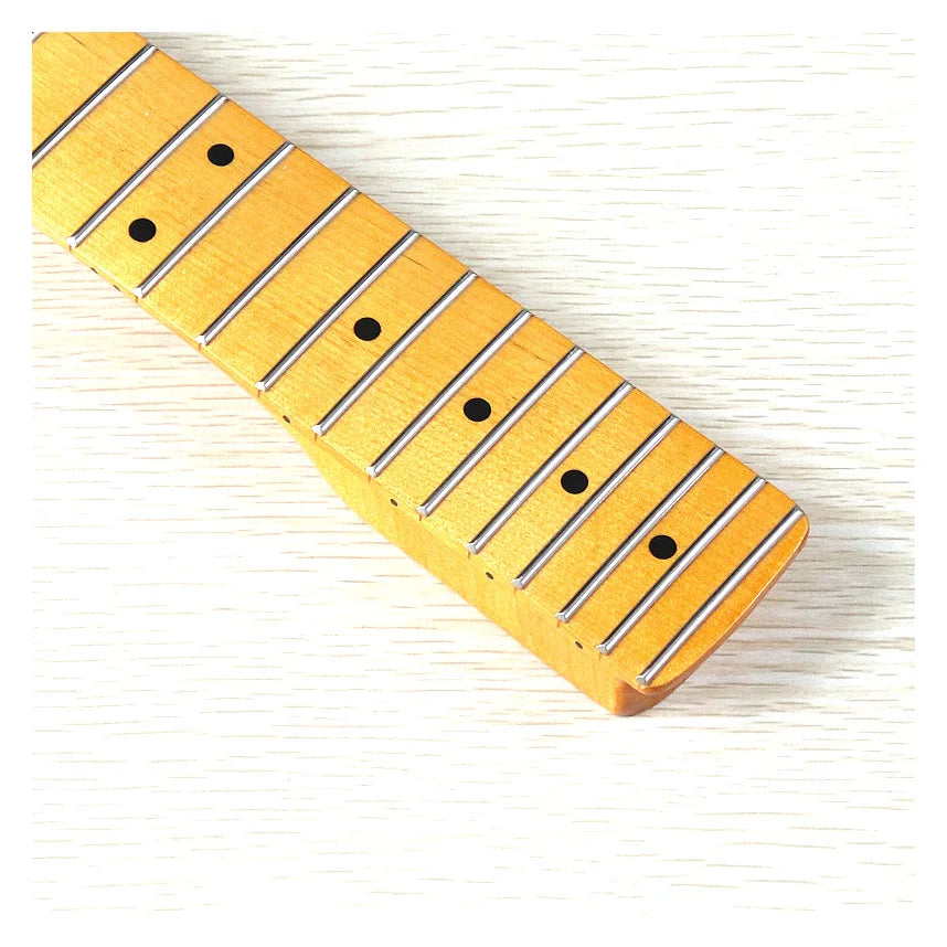 ST 6-String 22-Fret Tiger Pattern Neck – Yellow Plus Maple, Bright Finish