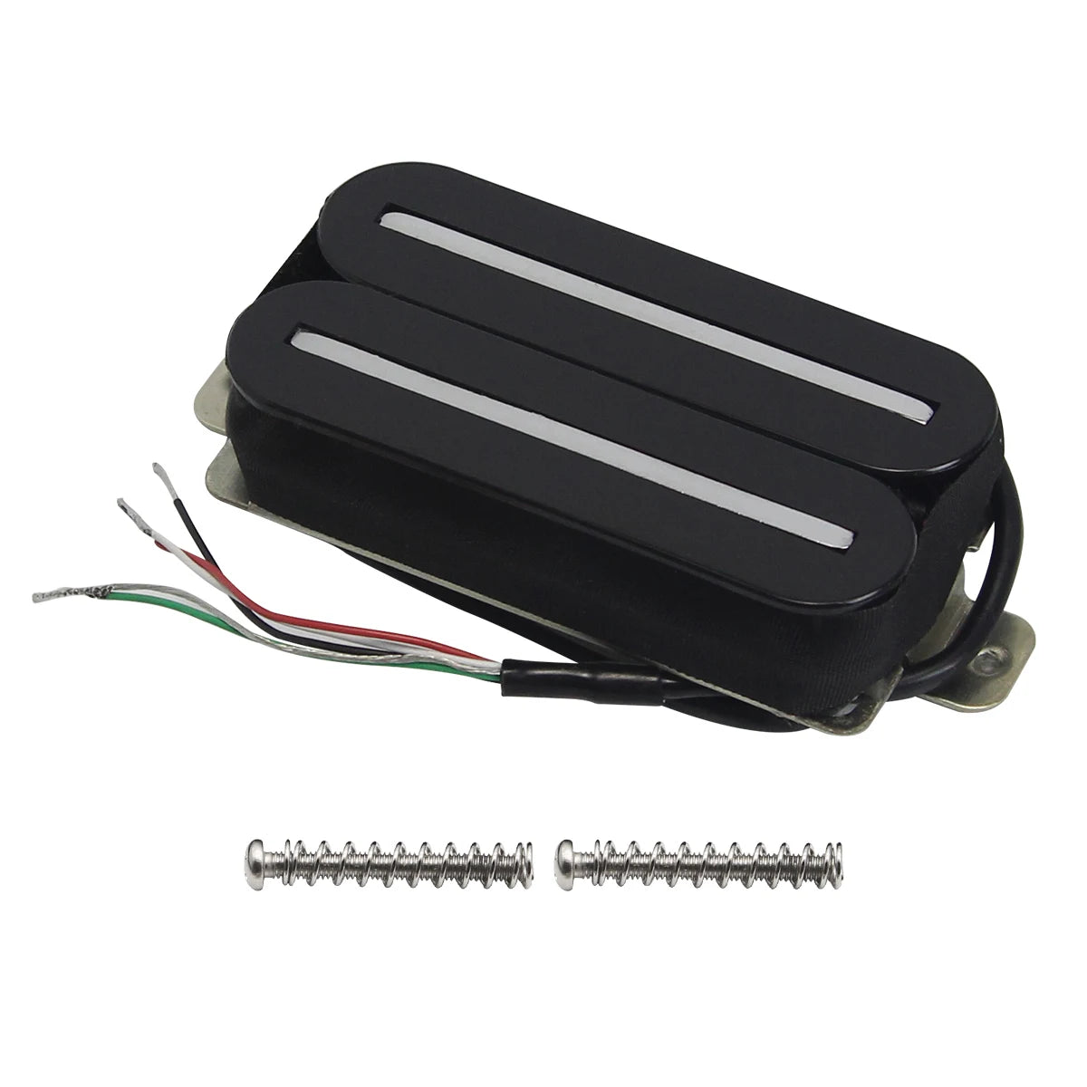 FLEOR Black Hot Dual Rails Humbucker Pickup for Electric Guitar Bridge High Output Ceramic Magnet