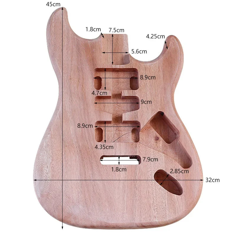 Customizable ST Style Electric Guitar Bodies – Multiple Colors and Pickup Configurations