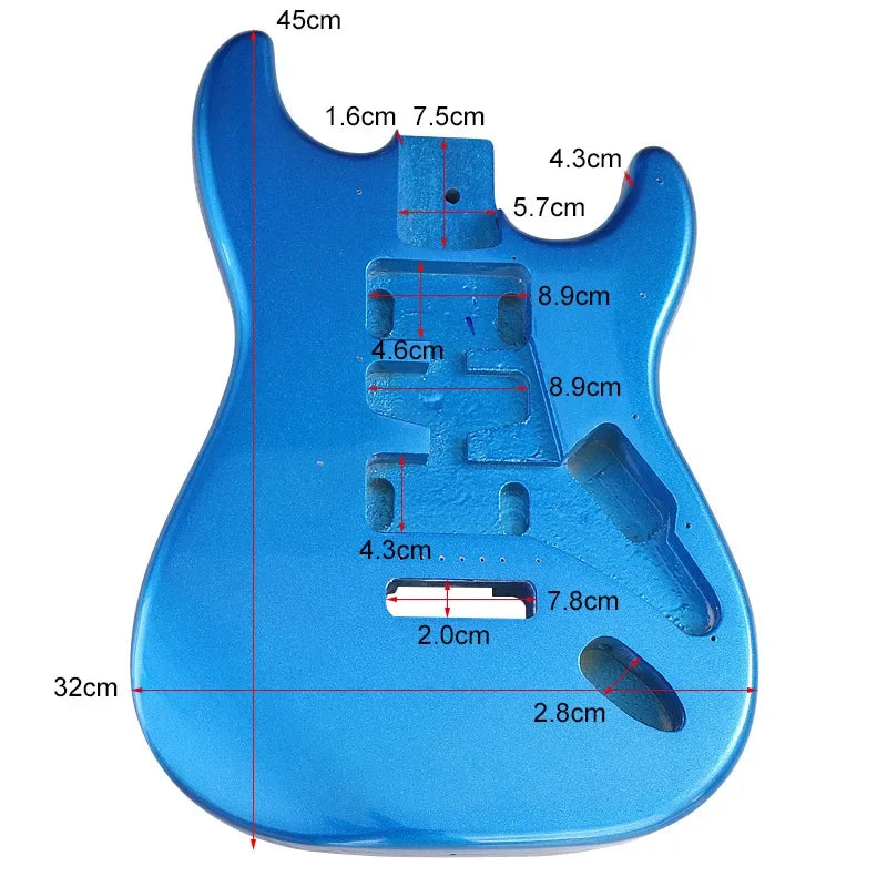 Customizable ST Style Electric Guitar Bodies – Multiple Colors and Pickup Configurations