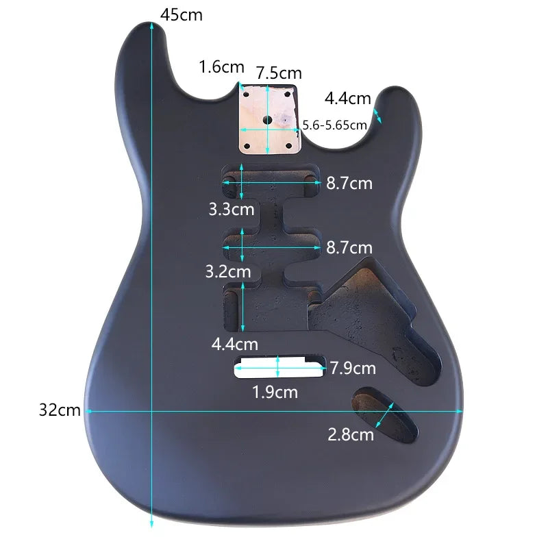Customizable ST Style Electric Guitar Bodies – Multiple Colors and Pickup Configurations