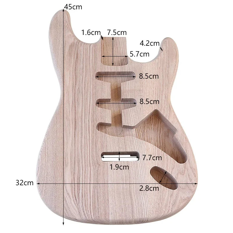 Customizable ST Style Electric Guitar Bodies – Multiple Colors and Pickup Configurations
