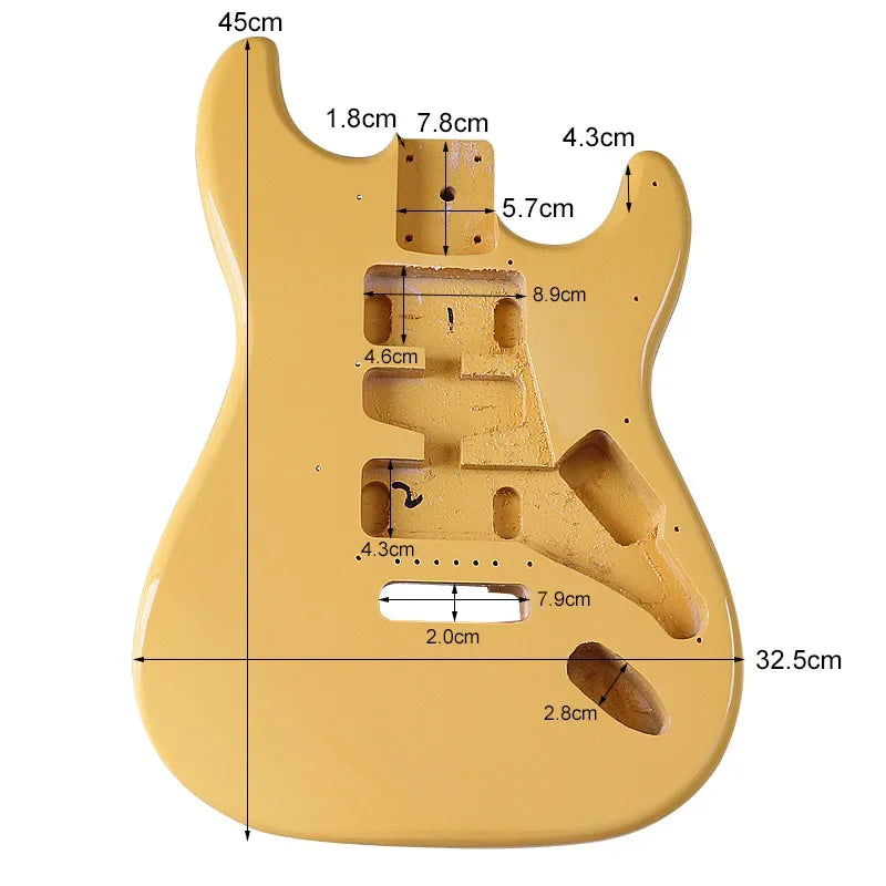 Customizable ST Style Electric Guitar Bodies – Multiple Colors and Pickup Configurations