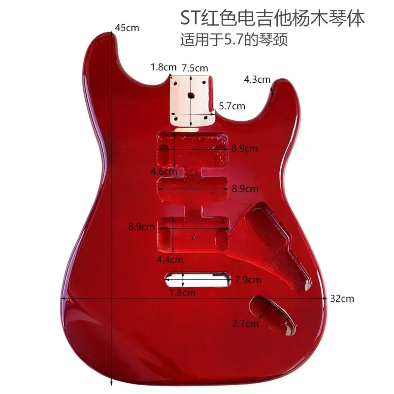 Customizable ST Style Electric Guitar Bodies – Multiple Colors and Pickup Configurations