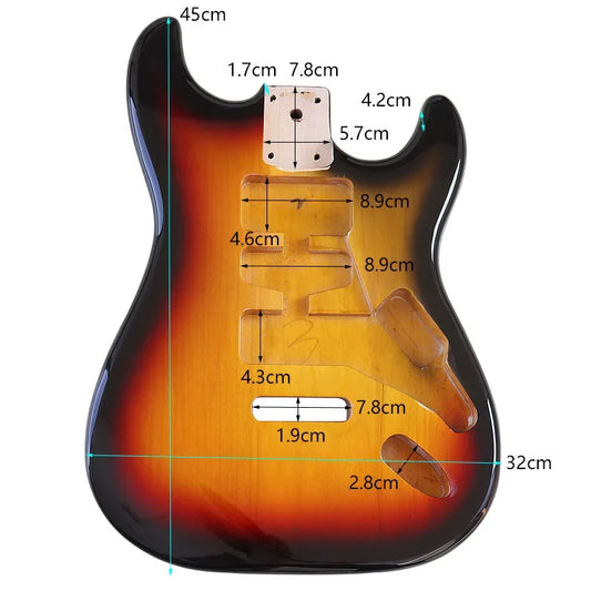 Customizable ST Style Electric Guitar Bodies – Multiple Colors and Pickup Configurations