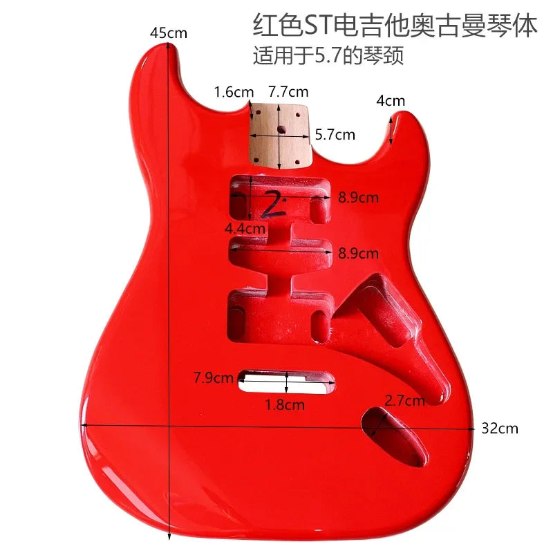 Customizable ST Style Electric Guitar Bodies – Multiple Colors and Pickup Configurations