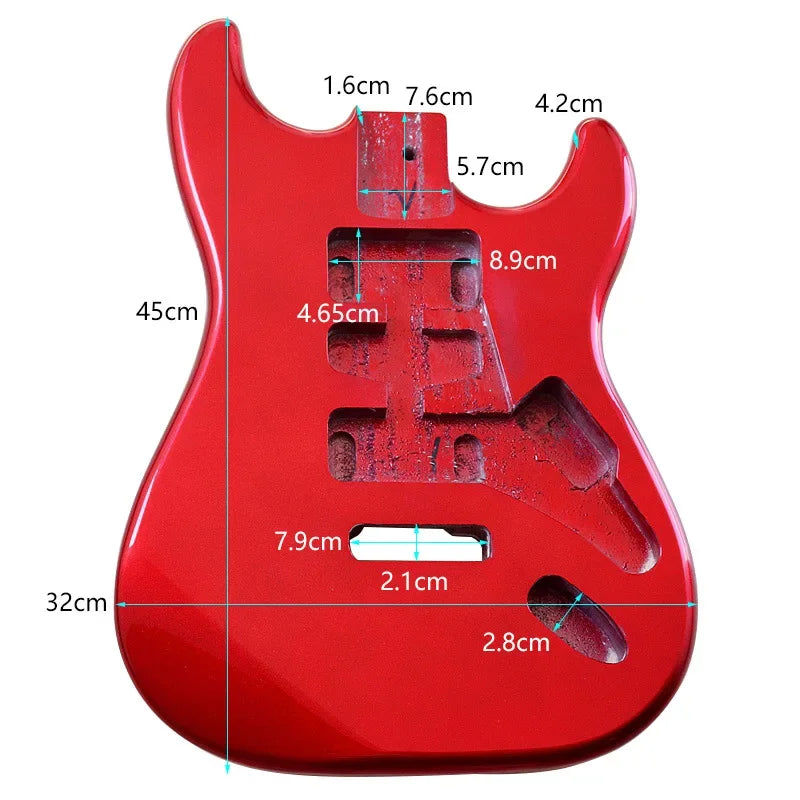 Customizable ST Style Electric Guitar Bodies – Multiple Colors and Pickup Configurations
