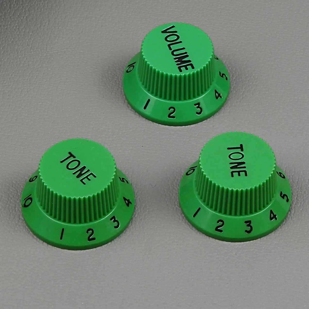 FLEOR 3pcs Plastic 2T1V Volume Tone Control Knobs High Dome Caps for ST Guitar