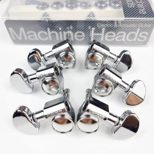 Wilkinson WJ303 3+3 Guitar Tuners 19:1 – Chrome/Black/Gold for LP/SG