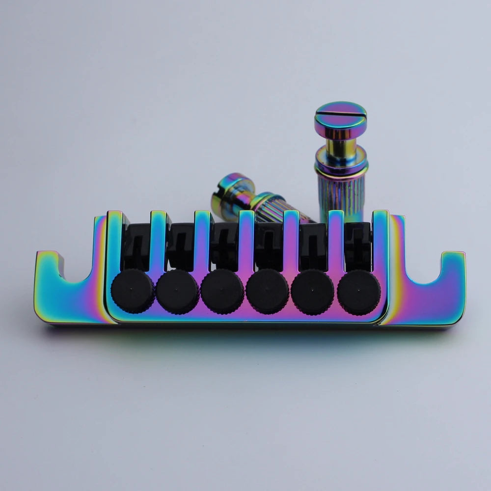 Vintage TP6 70's Bridges Tailpiece with Studs and Inserts Replacement Compatible with LP Les Paul SG ES 6 String Electric