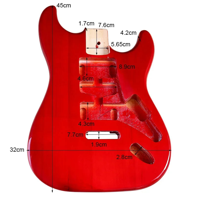 Customizable ST Style Electric Guitar Bodies – Multiple Colors and Pickup Configurations