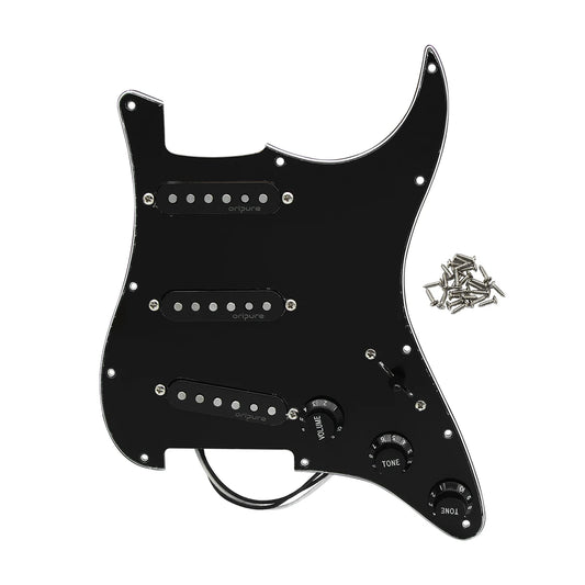 OriPure Prewired SSS Pickguard Loaded with Alnico 5 Single Coil Pickups for FD Strat Guitar