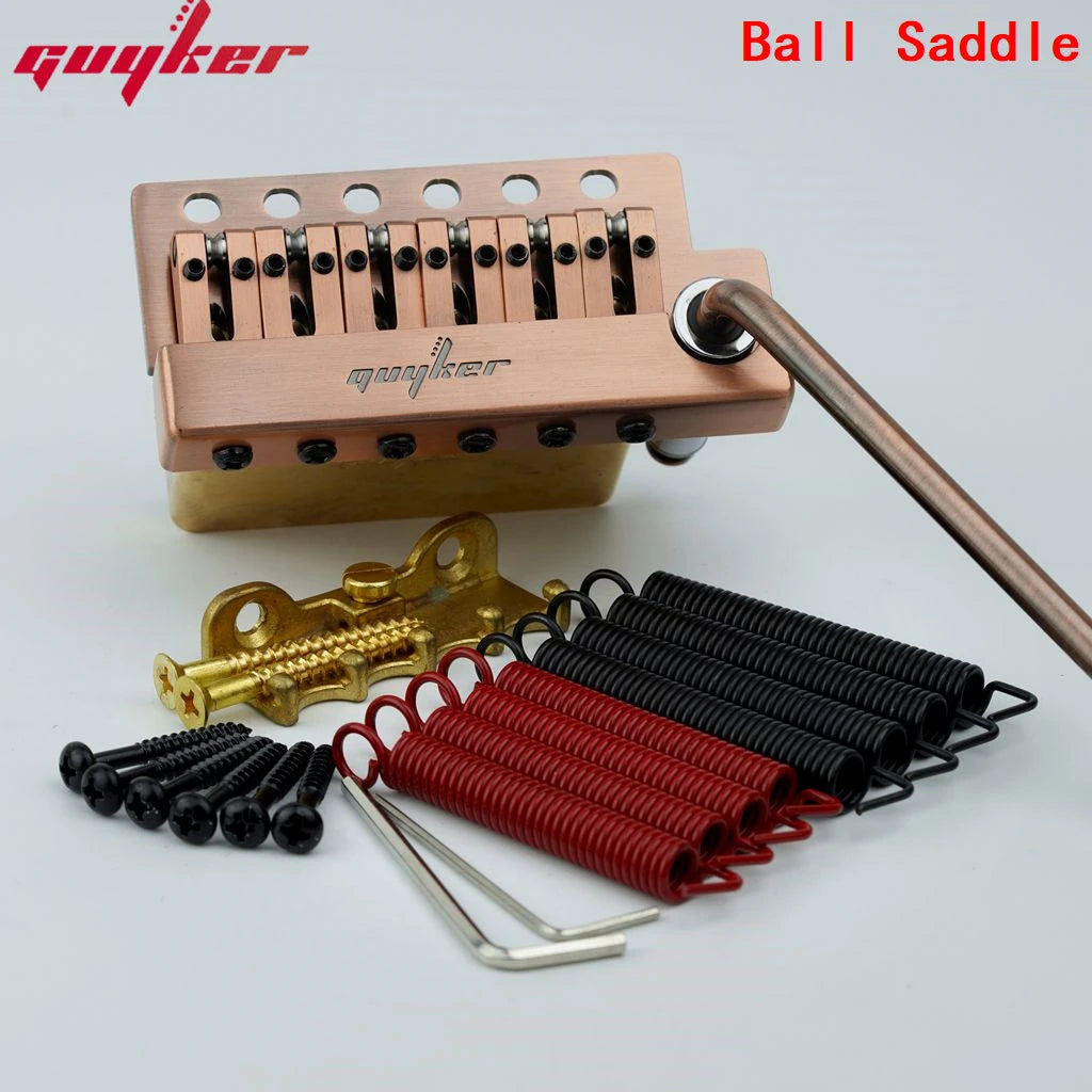 Guyker Guitar Tremolo Bridge String Spacing 10.5MM Guitar Bridge With Brass Saddle Brass Block