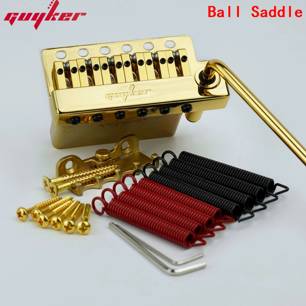 Guyker Guitar Tremolo Bridge String Spacing 10.5MM Guitar Bridge With Brass Saddle Brass Block